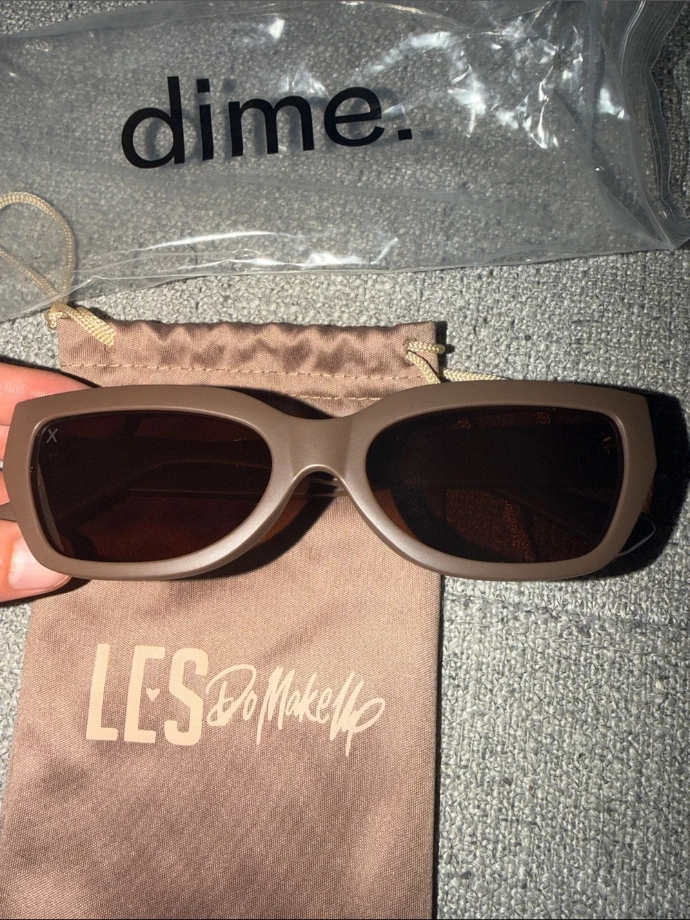 Les do makeup x dime sunglasses